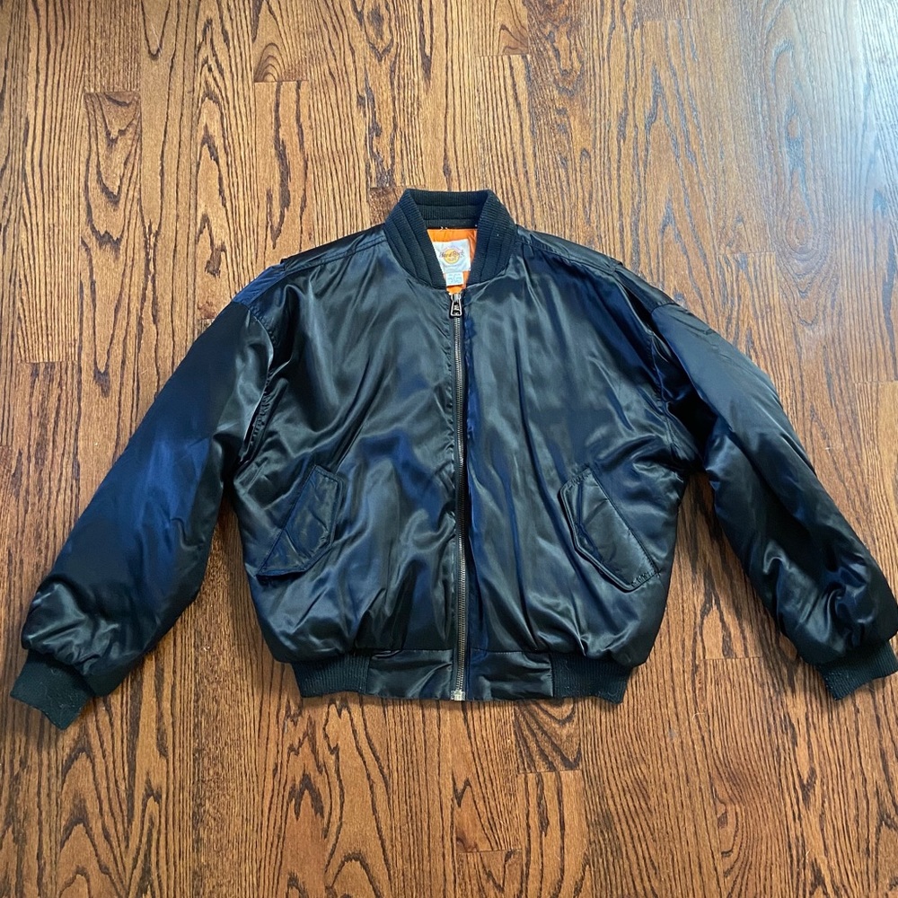 Vintage Satin Bomber Jacket